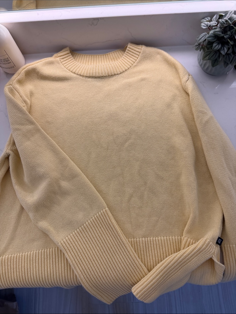Soft Crewneck Sweater in Yellow